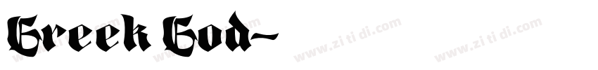 Greek God字体转换